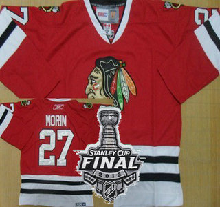 Cheap Chicago Blackhawks 27 Morin Red CCM Throbwack NHL Jerseys With 2013 Stanley Cup Patch For Sale