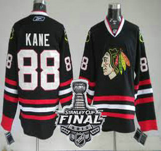 Cheap Chicago Blackhawks 88 Patrick Kane Black NHL Jerseys With 2013 Stanley Cup Patch For Sale