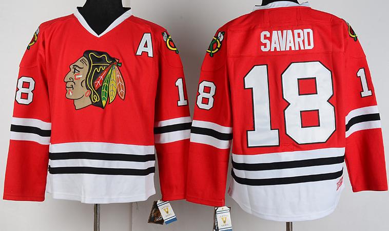 Cheap Chicago Blackhawks 18 Denis Savard Red CCM Throwback NHL Jerseys For Sale