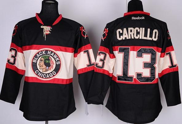 Cheap Chicago Blackhawks 13 Daniel Carcillo Black Third NHL Jersey For Sale