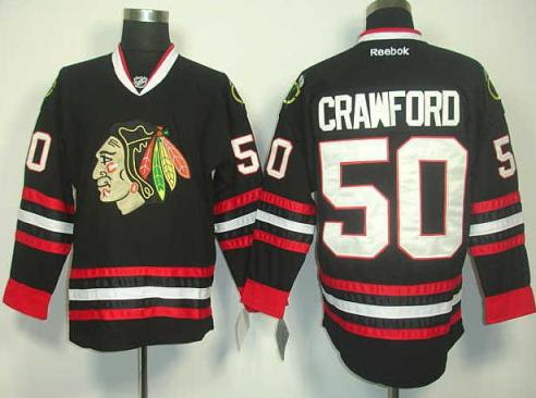 Cheap Chicago Blackhawks 50 Corey Crawford Black Jersey For Sale