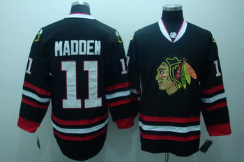 Cheap Chicago Blackhawks 11 John Madden Black Jerseys For Sale