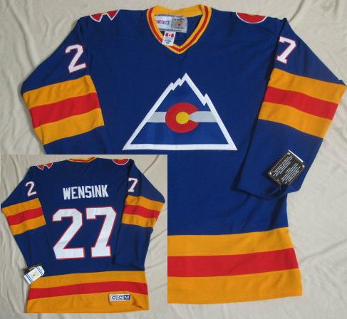 Cheap Colorado Avalanche 27 Wensink CCM Throwback Blue NHL Jerseys For Sale