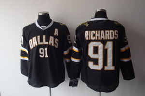 Cheap Dallas Stars 91 Brad Richards With A Patch Black Hockey Jersey For Sale