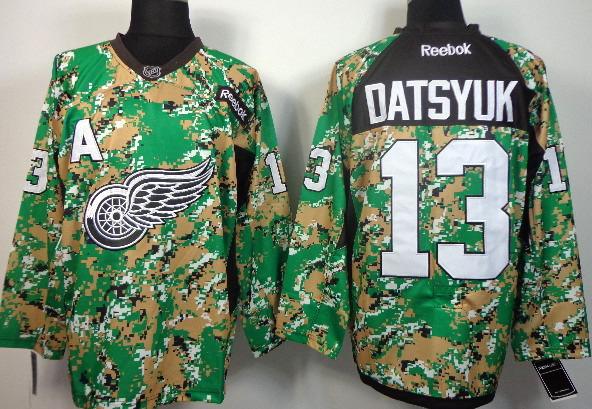 Cheap Detroit Red Wings 13 Pavel Datsyuk Camo NHL Jerseys For Sale