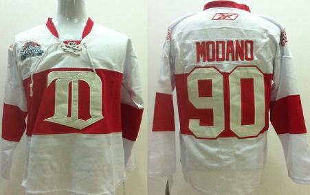 Cheap Detroit Red Wings 90 Modano White NHL Jerseys For Sale