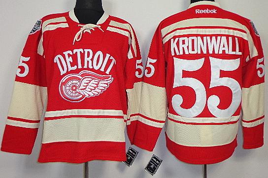 Cheap Detroit Red Wings 55 Niklas Kronwall 2014 Bridgestone Winter Classic Red NHL Jerseys For Sale