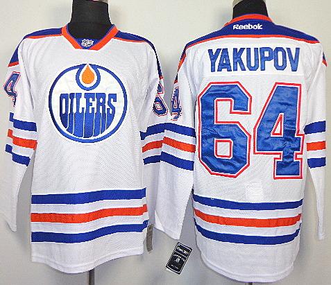 Cheap Edmonton Oilers #64 Neil Yakupov White NHL Jerseys For Sale