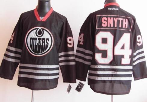 Cheap Edmonton Oilers 94 Ryan Smyth 2012 Black Jerseys For Sale