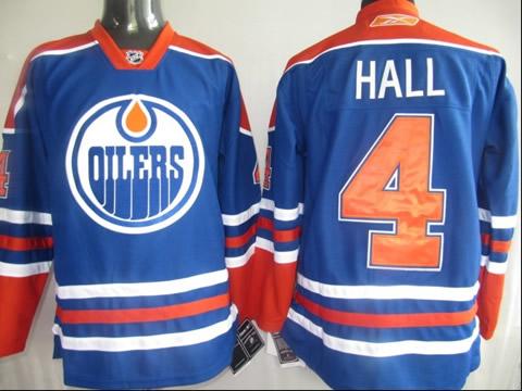 Cheap Edmonton Oilers 4 Hall Blue NHL Jerseys For Sale