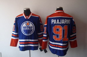Cheap Edmonton Oilers 91 Magnus Paajarvi Blue Hockey Jersey For Sale