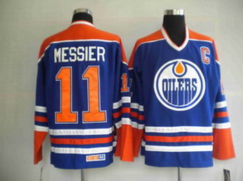 Cheap Hockey Jerseys Edmonton Oilers 11 MESSIEK Blue For Sale