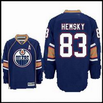 Cheap Edmonton Oilers 83 HEMSKY jerseys navy Jerseys For Sale