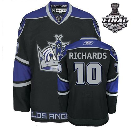 Cheap Los Angeles Kings #10 Mike Richards Black Third With 2012 Stanley Cup Patch Jersey For Sale