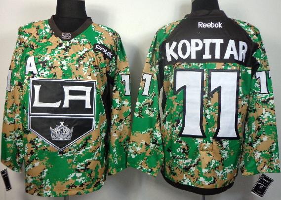 Cheap Los Angeles Kings 11 Anze Kopitar Camo NHL Jerseys For Sale