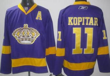 Cheap Los Angeles Kings 11 Anze Kopitar Purple Jerseys New For Sale