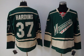 Cheap Minnesota Wild 37 Harding green Jerseys For Sale