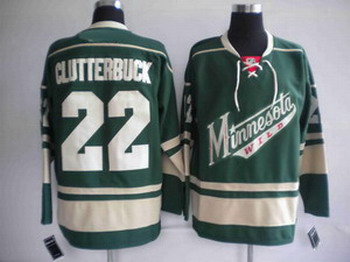 Cheap Minnesota Wild 22 CLTTERBUCK GREEN jerseys For Sale
