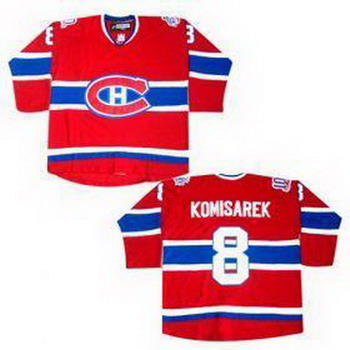 Cheap Montreal Canadians 8 KOMISAREK red jerseys For Sale