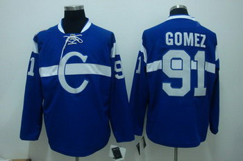 Cheap Montreal Canadiens 91 GOMEZ blue For Sale