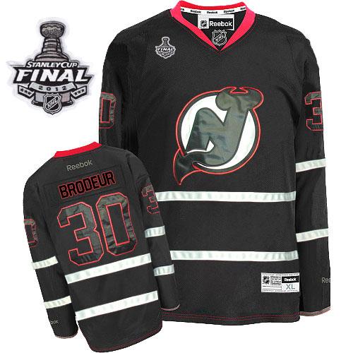 Cheap New Jersey Devils #30 Martin Brodeur Black Ice With 2012 Stanley Cup Finals Patch NHL Jerseys For Sale