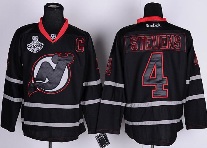 Cheap New Jersey Devils #4 Scott Stevens Black Ice With 2012 Stanley Cup Finals Patch NHL Jerseys For Sale