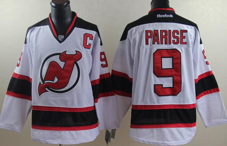 Cheap New Jersey Devils 9 PARISE White NHL Jersey C Patch For Sale