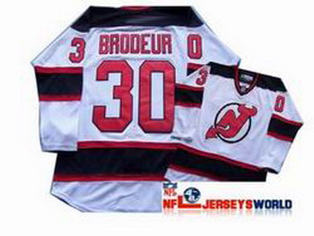 New Jersey Devils 30 Brodeur White Jersey