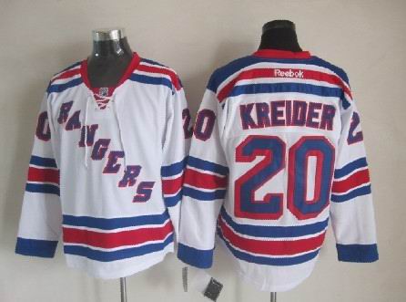 Cheap New York Rangers #20 Chris Kreider White NHL Jersey For Sale