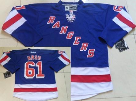 Cheap New York Rangers #61 Rick Nash Blue NHL Jersey For Sale