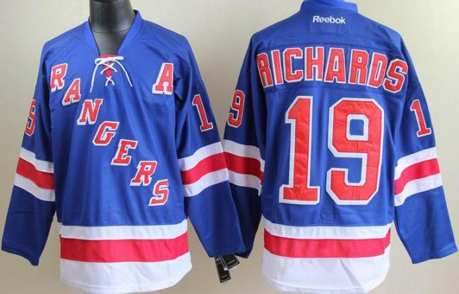 Cheap New York Rangers 19 Brad Richards Blue NHL Jerseys For Sale
