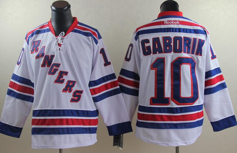 Cheap New York Rangers 10 Marian Gaborik White NHL Jerseys For Sale