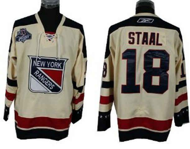 Cheap New York Rangers 18 Marc Staal 2012 Winter Classic Cream Jerseys For Sale