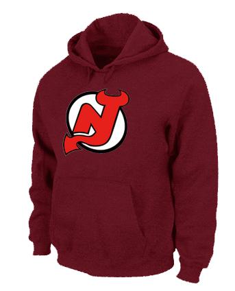 Cheap NHL New Jersey Devils Big & Tall Logo Pullover Hoodie RED For Sale
