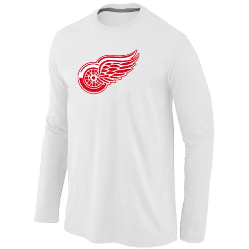 Cheap Detroit Red Wings Big & Tall Logo WHITE Long Sleeve NHL T-Shirt For Sale