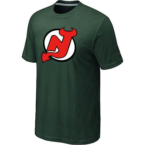 Cheap NHL New Jersey Devils Big & Tall Logo D.Green T-Shirt For Sale