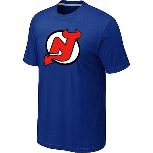 Cheap NHL New Jersey Devils Big & Tall Logo Blue T-Shirt For Sale