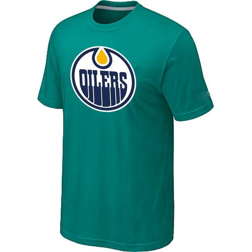 Cheap NHL Edmonton Oilers Big & Tall Logo Green T-Shirt For Sale