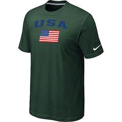 Cheap USA Olympics USA Flag Collection Locker Room T-Shirt dark green For Sale