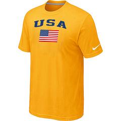Cheap USA Olympics USA Flag Collection Locker Room T-Shirt Yellow For Sale