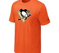 Cheap NHL Pittsburgh Penguins Big & Tall Logo Orange T-Shirt For Sale