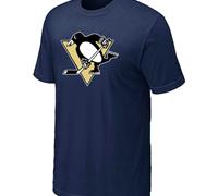 Cheap NHL Pittsburgh Penguins Big & Tall Logo D.Blue T-Shirt For Sale
