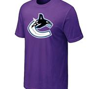 Cheap NHL Vancouver Canucks Purple Big & Tall Logo T-Shirt For Sale