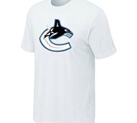 Cheap NHL Vancouver Canucks White Big & Tall Logo T-Shirt For Sale