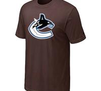 Cheap NHL Vancouver Canucks Brown Big & Tall Logo T-Shirt For Sale