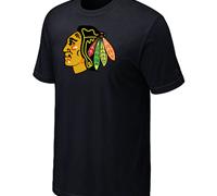 Cheap NHL Chicago Blackhawks Big & Tall Logo Black T-Shirt For Sale