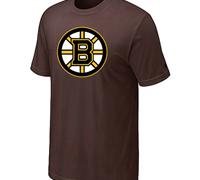 Cheap NHL Boston Bruins Big & Tall Logo Brown T-Shirt For Sale