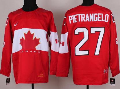 Cheap 2014 Winter Olympics Canada Team 27 Alex Pietrangelo Red Hockey Jerseys For Sale
