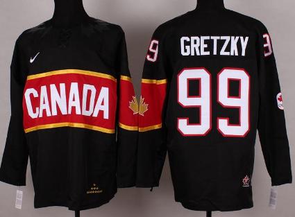 Cheap 2014 Winter Olympics Canada Team 99 Wayne Gretzky Black Hockey Jerseys For Sale