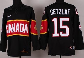 Cheap 2014 Winter Olympics Canada Team 15 Ryan Getzlaf Black Hockey Jerseys For Sale